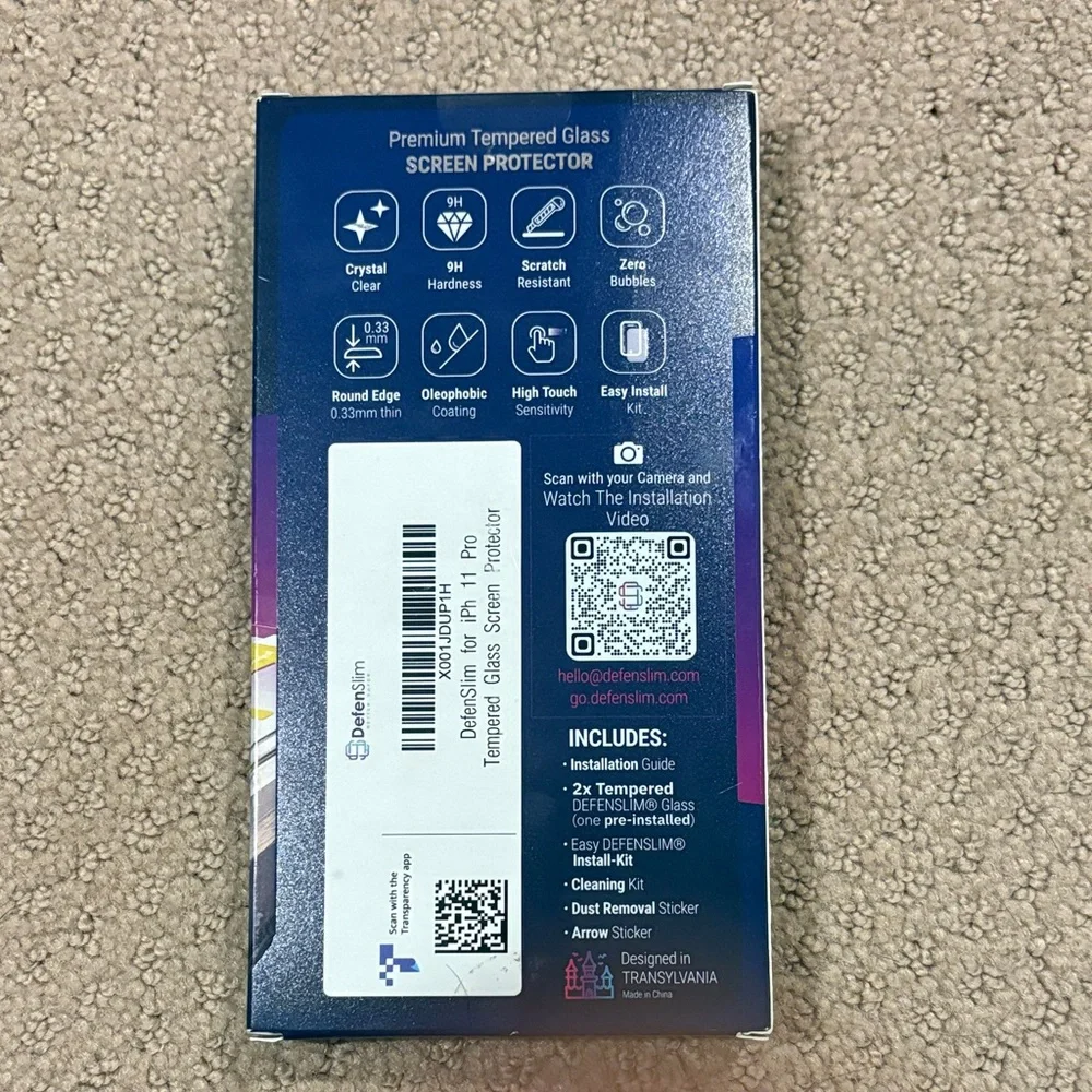 Premium Tempered Glass Screen Protector for iPhone 11 Pro.